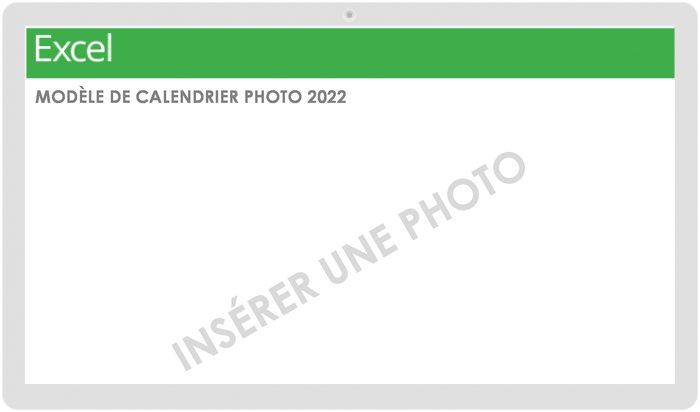 modèle de calendrier photo 2022