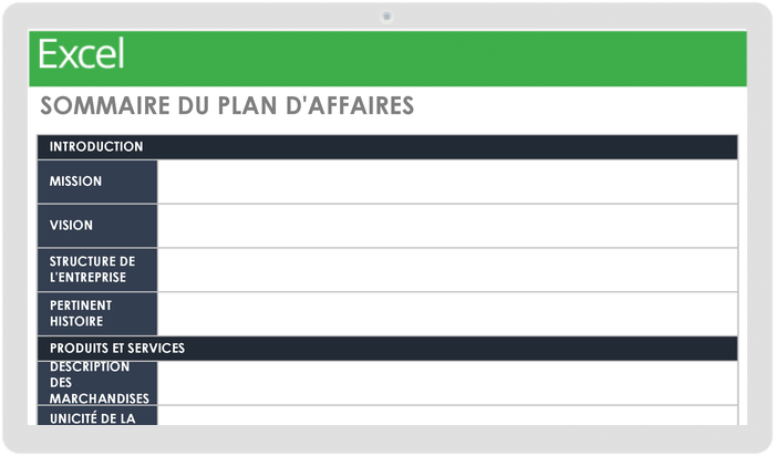 Résumé exécutif du plan d'affaires