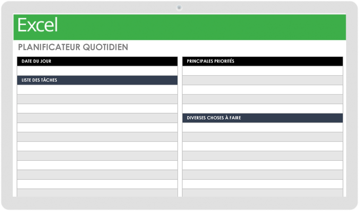 Daily Planner Template - FR