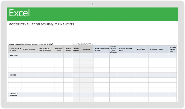 Formulaire d'évaluation des risques du projet étudiant