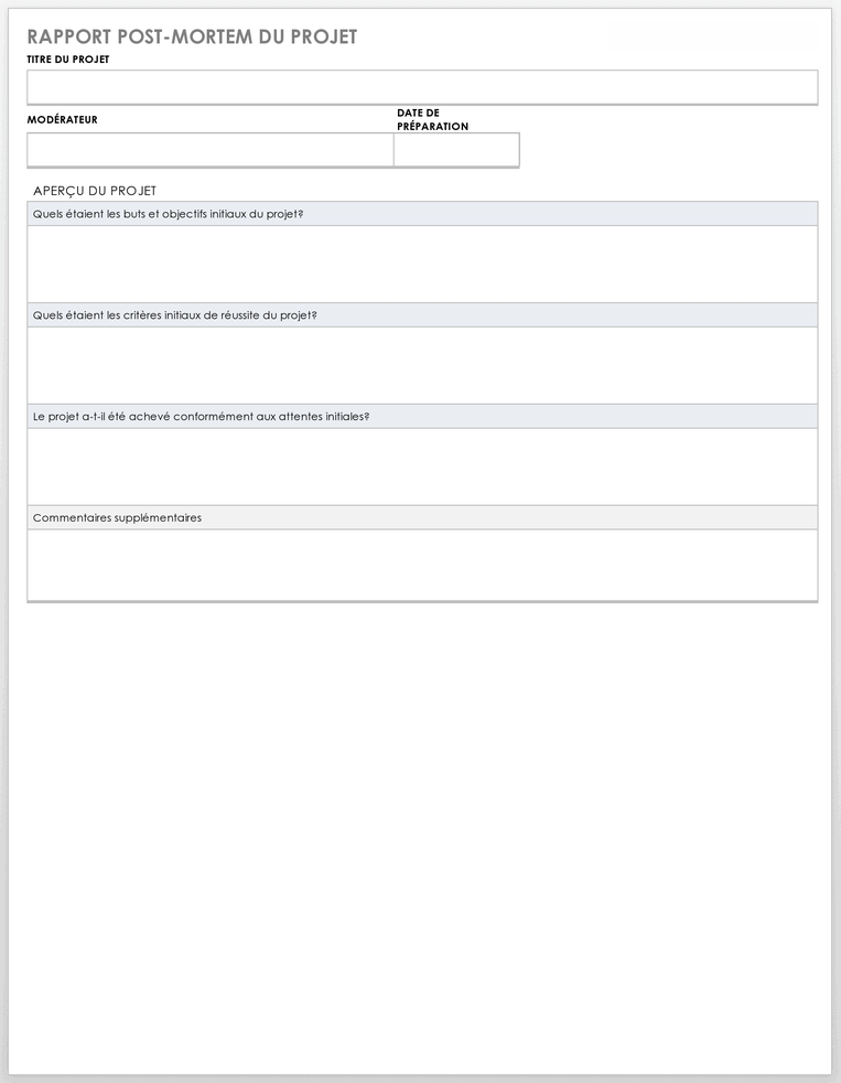 Rapport post-mortem du projet