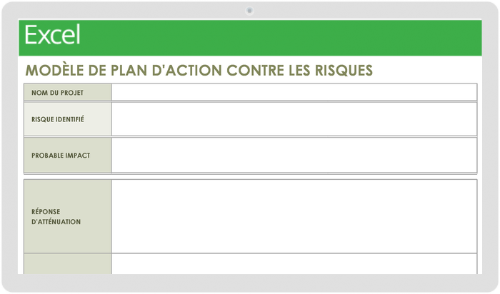 Modèle de plan d'action sur les risques